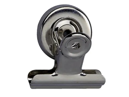 Papierklem MAUL Bulldog met magneet 40mm capaciteit 15mm zilver
