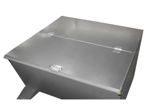 2-dlg. klapdeksel,staal,v. kiepbak 1m³,BxD 1200x1440mm,verzinkt