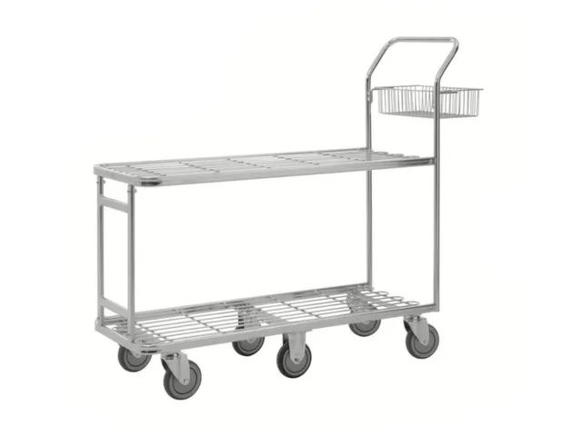 duwbeugelwagen,draagverm. 400kg,laadvl. LxB 1080x415mm,draadgaasplaat