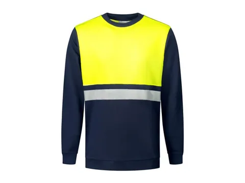 Santino Helsinki hi-viz sweater, marineblauw/geel, maat 4XL, per stuk