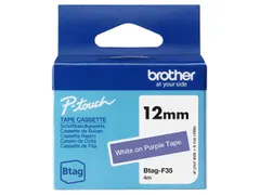 Brother BTAG-F35 labelprinter tape Wit op paars
