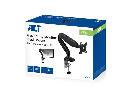 Monitorarm ACT office met gasveer 1 scherm
