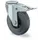 zwenkwiel m. rem,draagverm. 100kg,massief rubber-banden,ØxB 125x38mm