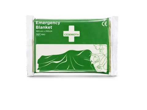 Cederroth 1892 reddingsdeken, L 210 x B 160 cm, per 10 stuks