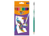 Crayons de couleur BIC Kids Illusion étui 12 couleurs