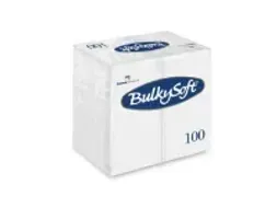 OUTLET BulkySoft Servetten Wit Cellulose 2laags 40x40cm Eco 2000 Stuks