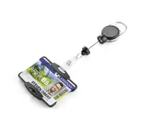 Kaarthouder Extra Strong Met afrolmechnisme Zwart