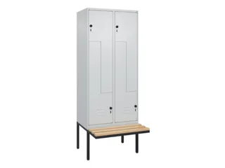 Z-garderobekast,HxBxD 2120x800x815mm,4vak,vak B 400mm,draaigrendel - 1
