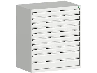ladekast HxBxD 1200x1050x650mm 10laden zware lasten RAL7035 - 1