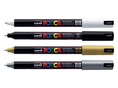 Verfstift Posca PC1MR Extra Fijne punt 0,7mm Zwart