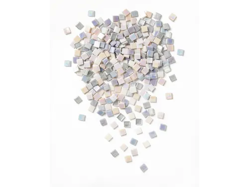 Folia Mozaieksteentjes glas 10x10mm iriserend assorti