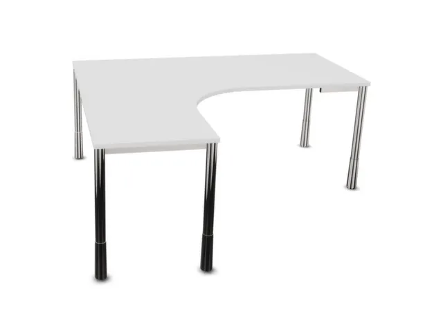 bureau à retour à hauteur réglable,HxlxP 720-840x1800x1600mm,Bl-bla