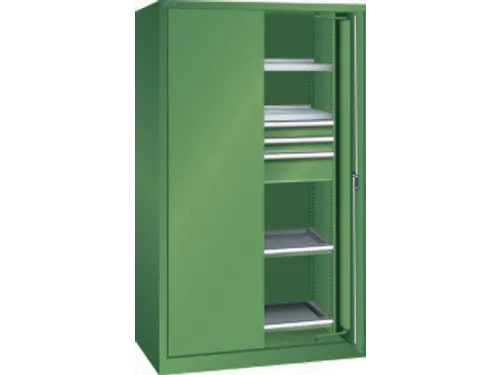 zwaarlastkast met zwenkdeuren,HxBxD 1950x1146x690mm,lak RAL6011