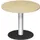 vergadertafel,HxØ 720x900mm,rond,schotelvoet RAL9006,blad wit