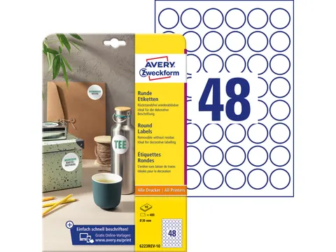 Ronde Etiketten Diameter 30 Mm Wit