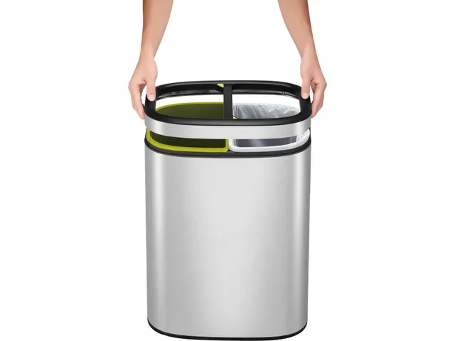 Afvalbak Mat Rvs OLI-Cube Open Top Bin 20+20 Liter