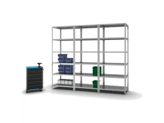 magazijnstelling,grondveld,HxBxD 2500x1000x600mm,vaklast 350kg - 3