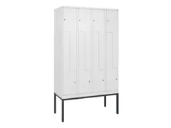 Z-garderobekast,HxBxD 2120x1200x500mm,vak B 150/300mm,cil.-slot