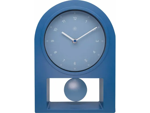 Horloge de table NeXtime 'Swing Table' 30x20cm plastique bleu