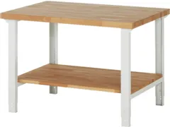 werkbank,HxBxD 790-1140x1250x900mm,beukblad,draagverm. 750kg,4voeten