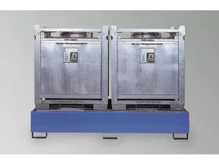 Opvangbak 2x Ibc Opvangvol. 1000l Staal 485x 2680x1300mm Ral 5015 - 1