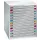 ladekast HxBxD 1000x805x695mm 12laden RAL7035 front RAL7035