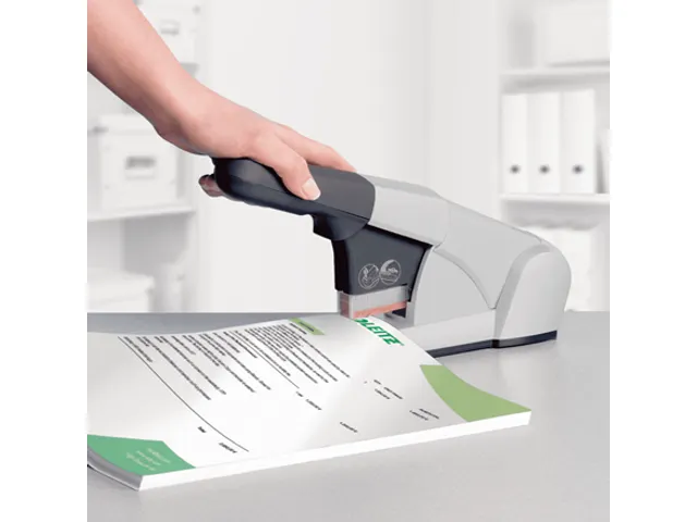 Blokhechter Leitz 5551 Heavy Duty 80vel zilvergrijs