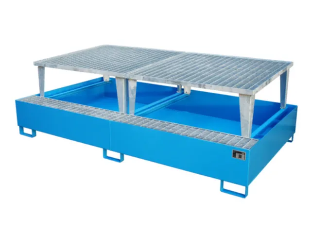 opvangbak,v. 2xIBC,opvangvol. 1000l,HxBxD 863x2650x1460mm