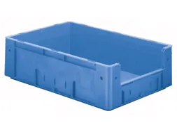 Euronorm Stapelkrat Blauw 175x600x400mm 31l Gesloten Grijpopening