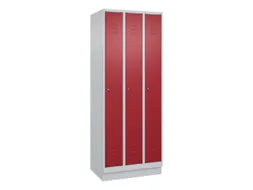 locker,HxBxD 1950x750x500mm,3vak,vak B 250mm,cil.-slot,sokkel