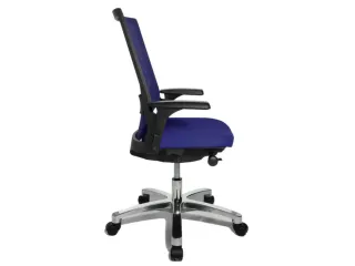 Bureaustoel Blauw Zitting H X B X D 420-550X 480X 460Mm Synchroonmecha - 4