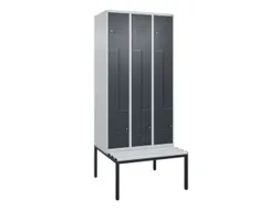 Z-garderobekast,HxBxD 2120x900x815mm,6vak,vak B 300mm,cil.-slot