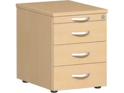 mobiel ladeblok,HxBxD 570x430x600mm,4lade(n),cil.-slot,romp beuken