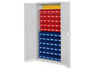 kast met sleufplaat m. bakken,HxBxD 1950x1000x410mm,82bakken PE - 2