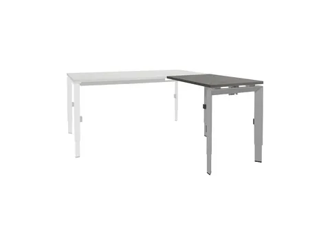 Bureau Linesto N3 aanbouwtafel 120x60cm logan eiken 25mm alu