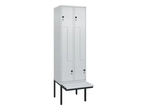 Z-garderobekast,HxBxD 2120x600x815mm,2vak,vak B 300mm,draaigrendel