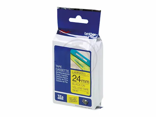 Lettertape Brother Tze-s651 Sterk Klevend 24mm zwart op geel