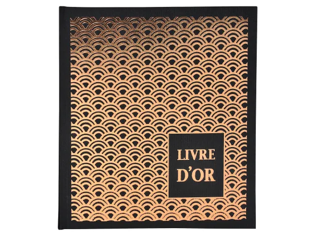 Gastbk 140p.goud 21x 19cm PALMYRE zw.gea.