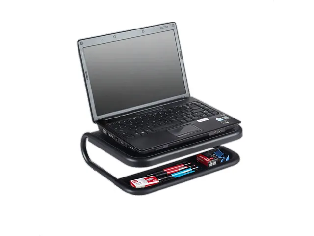 Support ordinateur portable/tablette ergonomique avec organiseur noir