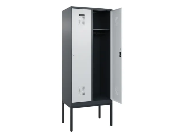 locker,HxBxD 2120x800x500mm,2vak,vak B 400mm,cil.-slot,voetonderstel