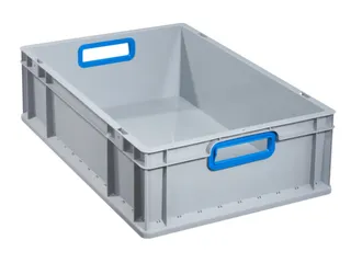 Euronorm-stapelbak 170x600x400mm Pp Wand/bodem Gesloten Grijs/blauw - 2