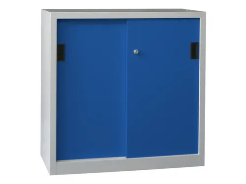 schuifdeurkast,HxBxD 1000x1000x600mm,RAL7035,front RAL5010