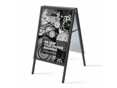 Stoepbord A1 Design Zwart Rechte Hoeken 32mm