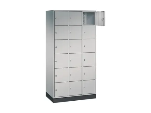 lockerkast,HxBxD 1950x920x500mm,3x6vakken,cil.-slot,sokkel