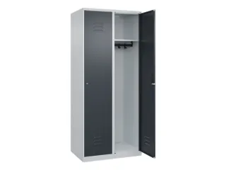 locker,HxBxD 1850x800x500mm,2vak,vak B 400mm,cil.-slot,staand op vloer - 1