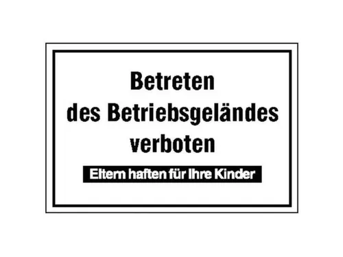 aanwijzingsbord,Betreden van het bedrijfsterrein verboden