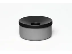 Tafelasbak H X Ø 80x 155mm Plaatstaal Zilverkleurig