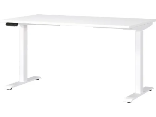 Elektrisch ihv bureau,HxBxD 720-1200x1400x800mm,blad wit,T-voet wit