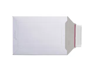 Karton Envelop Wit 248x351x50mm 500gram Kleefbare Strip 100 Stuks - 1