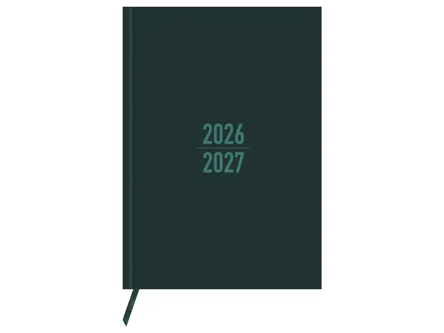 Agenda Kangaro A5 vert fonce 26/27 130 pages avec ruban